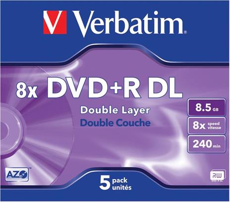 DVD-RW Verbatim DVD 8.5Gb (5 Pezzi) - 2
