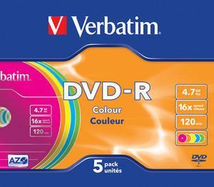 DVD-R Colour 4.7Gb DVD-R 5pezzo(i) Verbatim - 10