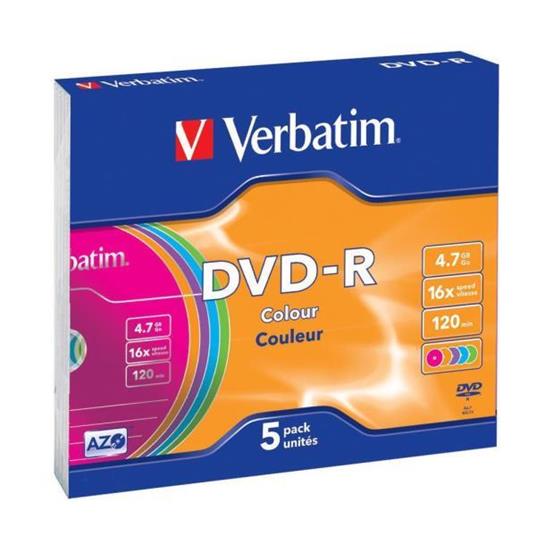 DVD-R Colour 4.7Gb DVD-R 5pezzo(i) Verbatim - 8