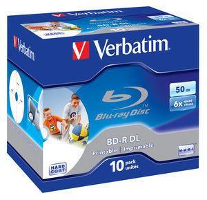 Verbatim BD-R DL 50GB 6x Wide Printable 10pk 50GB BD-R 10pezzo(i)