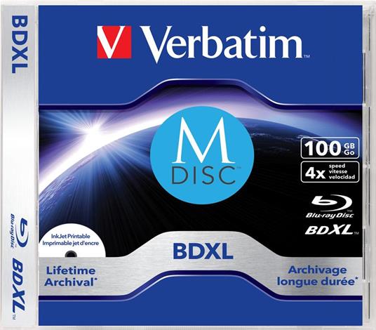 Verbatim MDISC Lifetime archival BDXL 100GB - Jewel case 1 pezzi