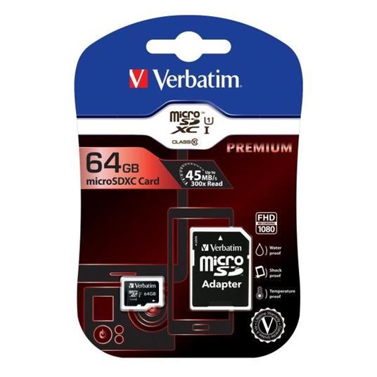 Memory Card Verbatim 64Gb microSDXC (Adapt) - 9