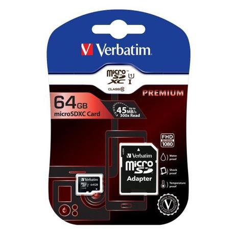 Memory Card Verbatim 64Gb microSDXC (Adapt) - 5