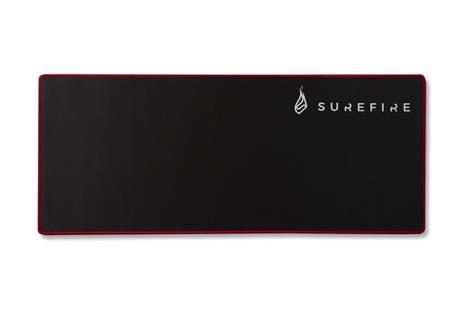 SureFire Silent Flight 680 Tappetino per mouse per gioco da computer Nero, Rosso