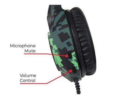 SureFire Skirmish Cuffia Padiglione auricolare Connettore 3.5 mm USB tipo A Nero, Mimetico, Verde - 9