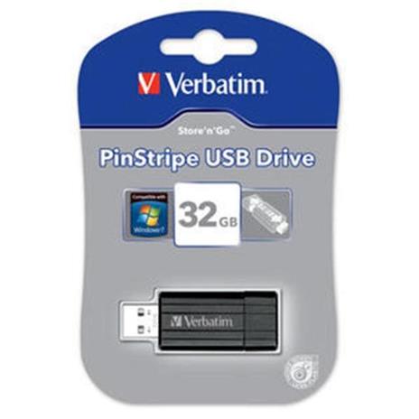 Verbatim PinStripe - Memoria USB da 32 GB - Nero - 8