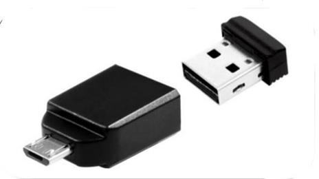 Verbatim Nano - Memoria USB da 32 GB con Adattatore Micro USB - Nero - 3