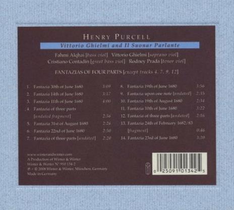 Henry Purcell - CD Audio di Vittorio Ghielmi,Il Suonar Parlante - 2