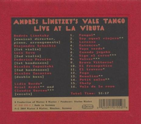 Live at la Virura - CD Audio di Vale Tango,Andres Linetzky - 2