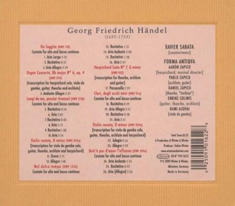 Amore per amore - CD Audio di Georg Friedrich Händel,Xavier Sabata,Forma Antiqva - 2