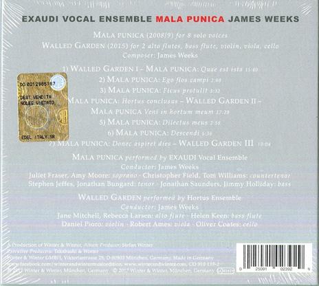 Mala Punica - CD Audio di Exaudi Vocal Ensemble,James Weeks - 2