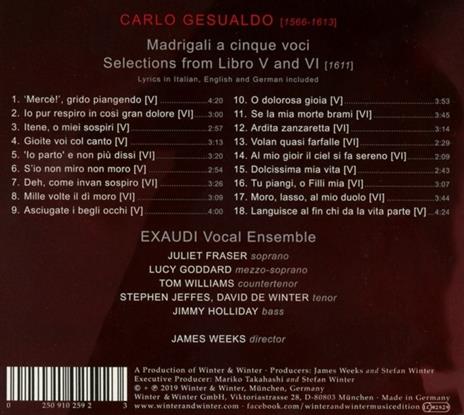 Gesualdo. Madrigali - CD Audio di Exaudi - 2