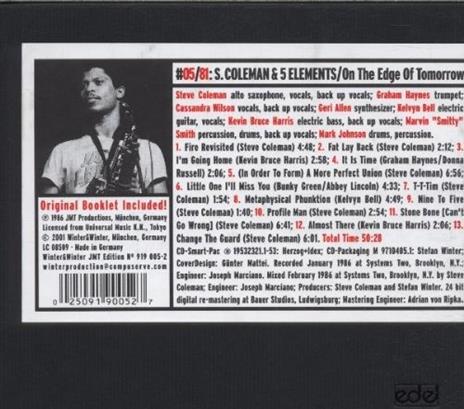 On the Edge of Tomorrow - CD Audio di Steve Coleman and Five Elements - 2