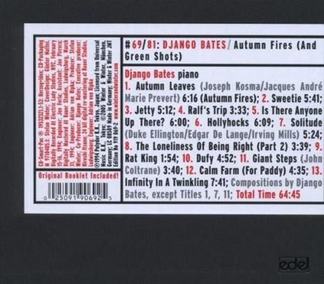 Autumn Fires - CD Audio di Django Bates - 2