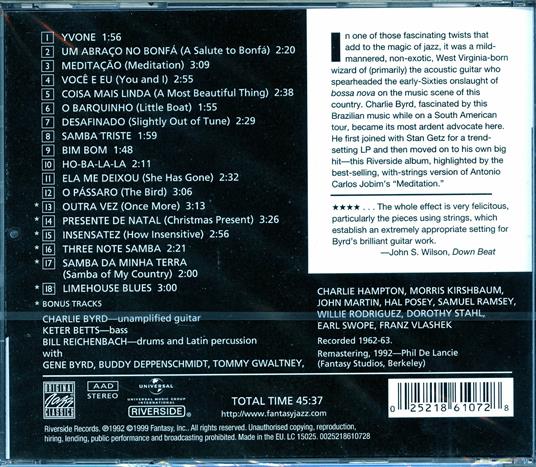 Bossa Nova Pelos Passaros - CD Audio di Charlie Byrd - 2