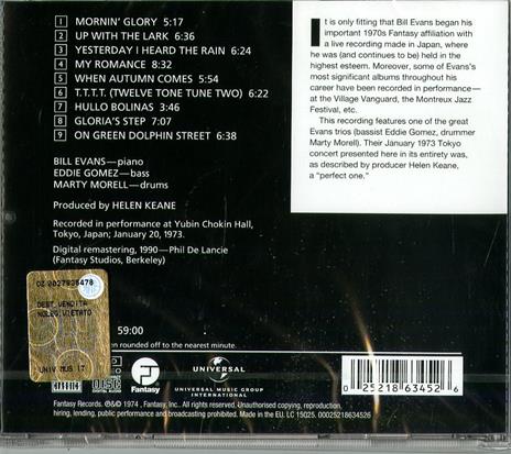 The Tokyo Concert - CD Audio di Bill Evans - 2