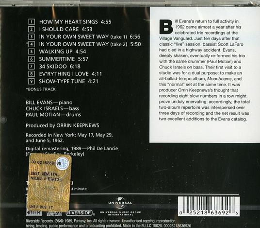 How My Heart Sings! - CD Audio di Bill Evans - 2