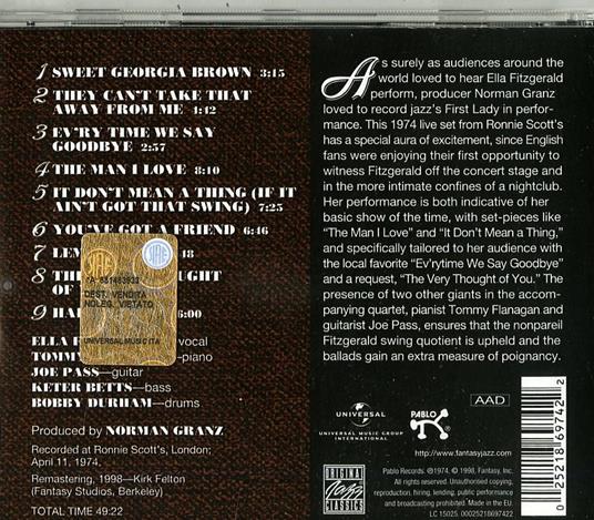 Ella in London - CD Audio di Ella Fitzgerald - 2