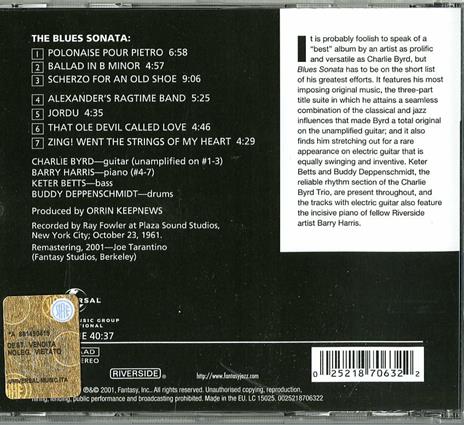 Blues Sonata - CD Audio di Charlie Byrd - 2