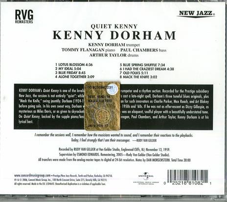 Quiet Kenny (Rudy Van Gelder) - CD Audio di Kenny Dorham - 2