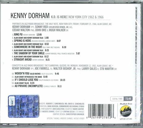 K.D. Is Here - CD Audio di Kenny Dorham - 2