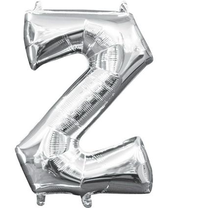 Palloncino alluminio lettera Z argentato Taglia Unica