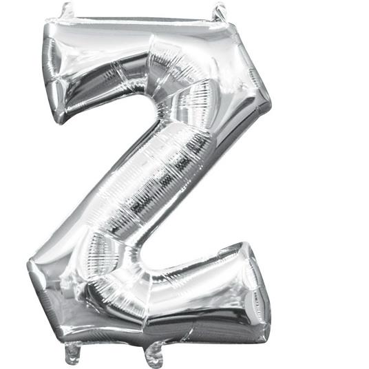 Palloncino alluminio lettera Z argentato Taglia Unica