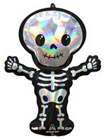 Anagram: Iridescent Skeleton S/Shape 66X86 Cm P40 Qh. Pallone Foil Supershape 66 X 86 Cm Iridescent Skeleton