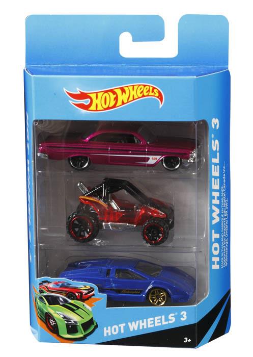 Hot Wheels- Pack con 3 macchinine, veicoli con dettagli realistici, per bambini 3+anni - 3