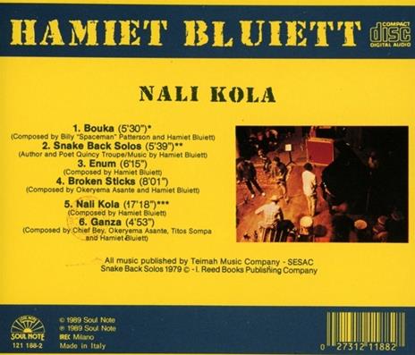 Nali Kola - CD Audio di Hamiet Bluiett - 2