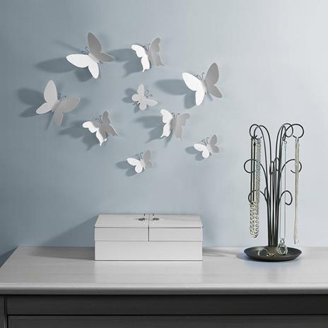 Mariposa wall set 9 pezzi / Farfalle decoro da parete set 9 pezzi Colore Bianco - 6