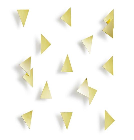 Umbra. Set da 16 Confetti Triangolari in Metallo. Decorazione Muro Accessori Casa - 2