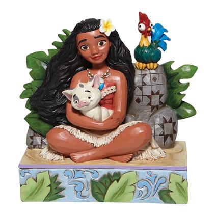 Figura Da Collezione Disney Mohana Pua,Hei Hei E Mohana