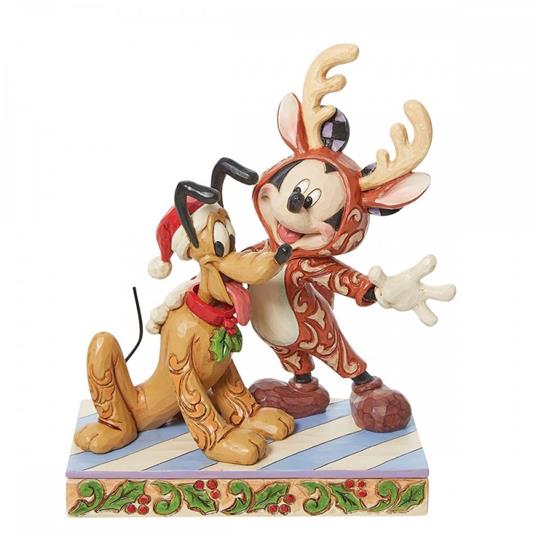 Disney: Enesco - Santa Mickey Y Pluto Traditions Figura Jim Shore
