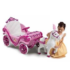 Giocattolo Carrozza Elettrica Per Bambini Principesse Disney Con Cavallo, Con Suoni E Porta Bevande  100050301 Huffy