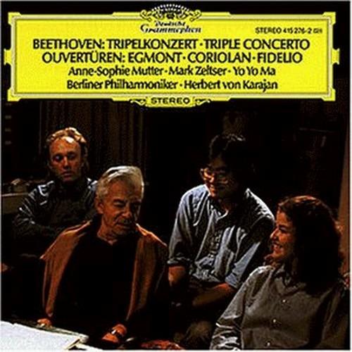 Triplo concerto - Ouvertures - CD Audio di Ludwig van Beethoven,Yo-Yo Ma,Herbert Von Karajan,Anne-Sophie Mutter,Berliner Philharmoniker,Mark Zeltser