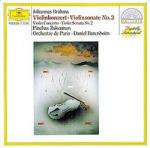 Concerto per violino - Sonata per violino e pianoforte n.2 - CD Audio di Johannes Brahms,Pinchas Zukerman,Orchestre de Paris,Daniel Barenboim