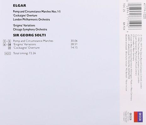 Variazioni Enigma - Pomp & Circumstance Marches - Cockaigne Overture - CD Audio di Edward Elgar,Chicago Symphony Orchestra - 2