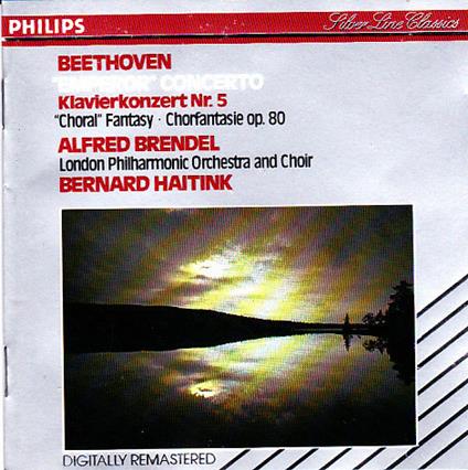 Piano Concertos No.5 Choral Fantasy - CD Audio di Ludwig van Beethoven,Alfred Brendel,Philharmonia Orchestra