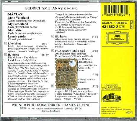 La mia patria (Ma Vlast) - CD Audio di Bedrich Smetana,James Levine,Wiener Philharmoniker - 2