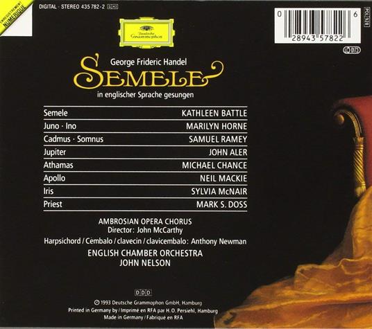 Semele - CD Audio di Marilyn Horne,Kathleen Battle,Georg Friedrich Händel - 2
