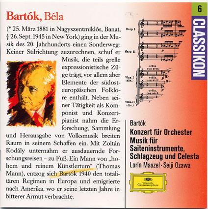 Concerto For Orchestra - CD Audio di Bela Bartok