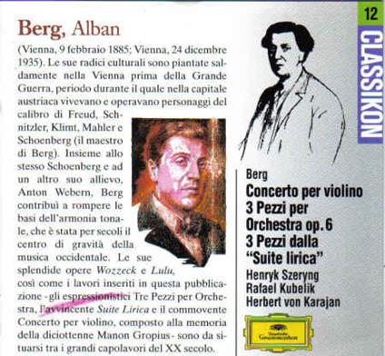 Violinkonzert 3 Orchesterstucke Op 6 Ua - CD Audio di Berg