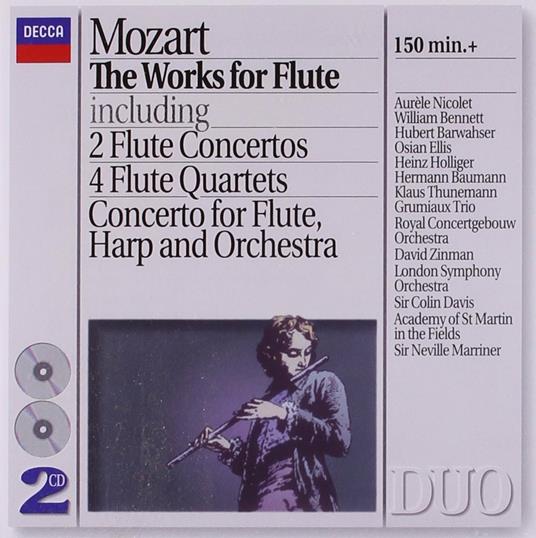 Opere per flauto - CD Audio di Wolfgang Amadeus Mozart,Sir Colin Davis,Royal Concertgebouw Orchestra