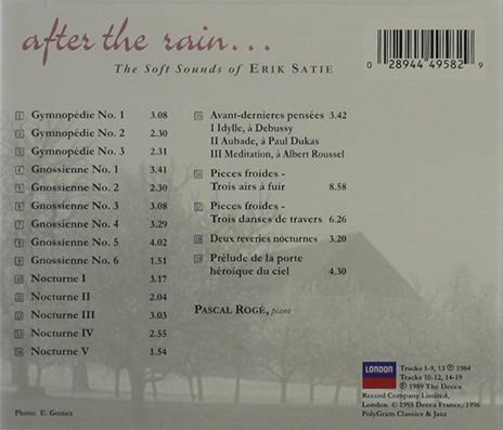 After the Rain... - CD Audio di Erik Satie,Pascal Rogé - 2