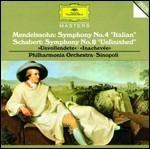 Sinfonia n.8 / Sinfonia n.4 - CD Audio di Franz Schubert,Felix Mendelssohn-Bartholdy,Giuseppe Sinopoli,Philharmonia Orchestra