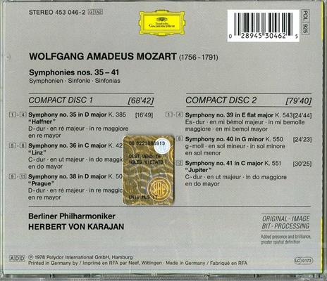 Sinfonie n.35, n.36, n.37, n.38, n.39, n.40, n.41 - CD Audio di Wolfgang Amadeus Mozart,Herbert Von Karajan,Berliner Philharmoniker - 2