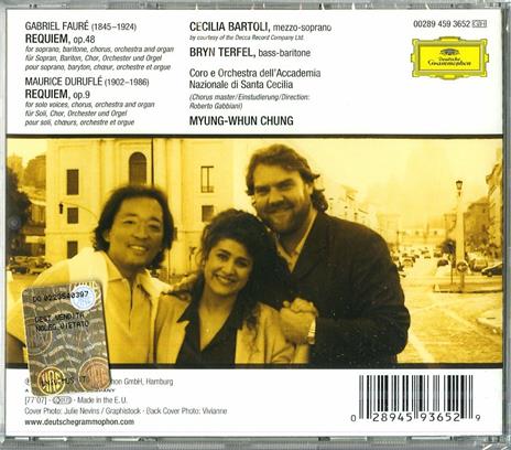 In Paradisum: Requiem / Requiem - CD Audio di Cecilia Bartoli,Bryn Terfel,Gabriel Fauré,Maurice Duruflé,Orchestra dell'Accademia di Santa Cecilia,Myung-Whun Chung - 2