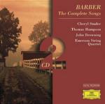 The Complete Songs - CD Audio di Emerson String Quartet,Samuel Barber,Thomas Hampson,Cheryl Studer
