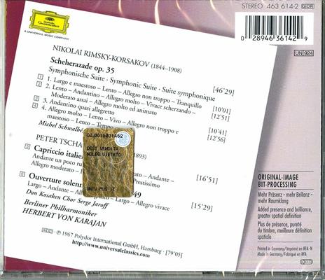 Sheherazade / Capriccio italiano - Ouverture 1812 - CD Audio di Pyotr Ilyich Tchaikovsky,Nikolai Rimsky-Korsakov,Herbert Von Karajan,Berliner Philharmoniker - 2